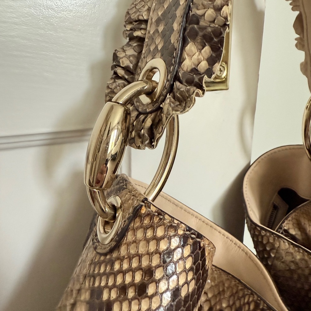 Gucci Brown Python Pattern Bag - image 4